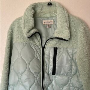 Koolaburra By UGG Mint Sherpa Faux Fur & Quilted Jacket
